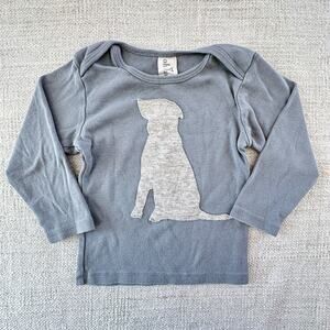 Oh Baby Dog Applique Long Sleeve Tee GUC 18-24mo